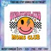 overstimulated-mom-club-smiley-pink-checkered-bolt-svg
