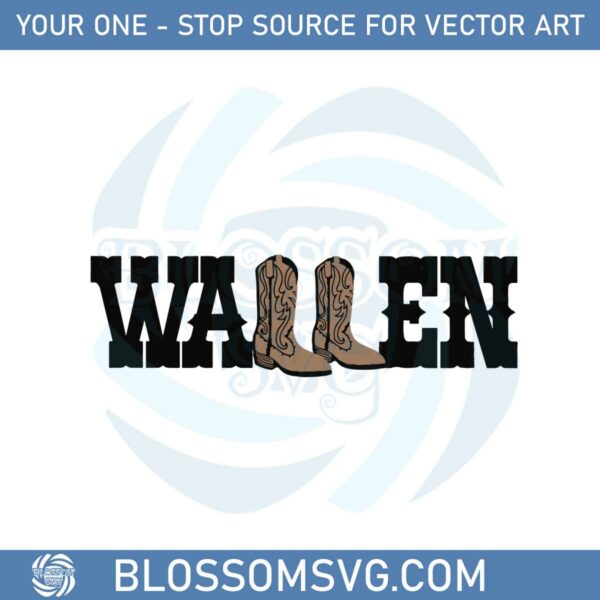 wallen-western-country-music-cowboy-boots-svg-cutting-files