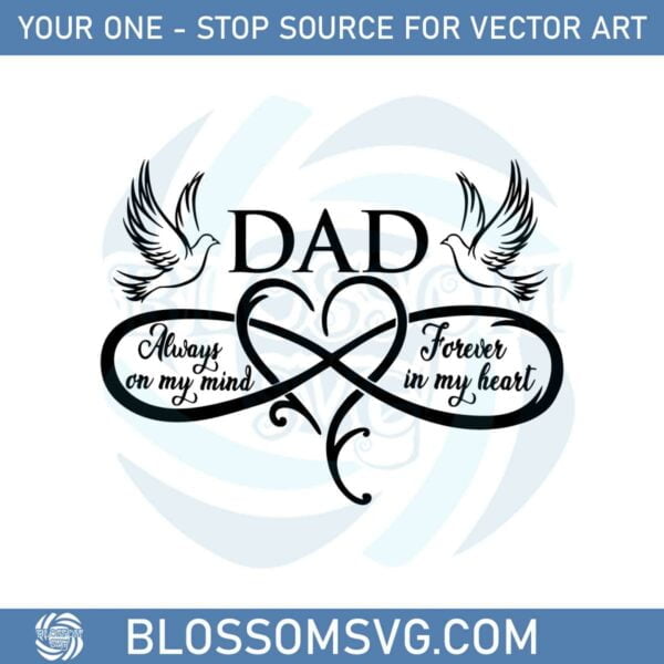 In Memory of Dad Vintage Fathers Day Quote SVG Cutting Files