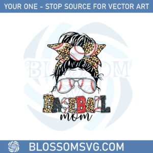 baseball-mom-happy-mothers-day-messy-bun-leopard-png