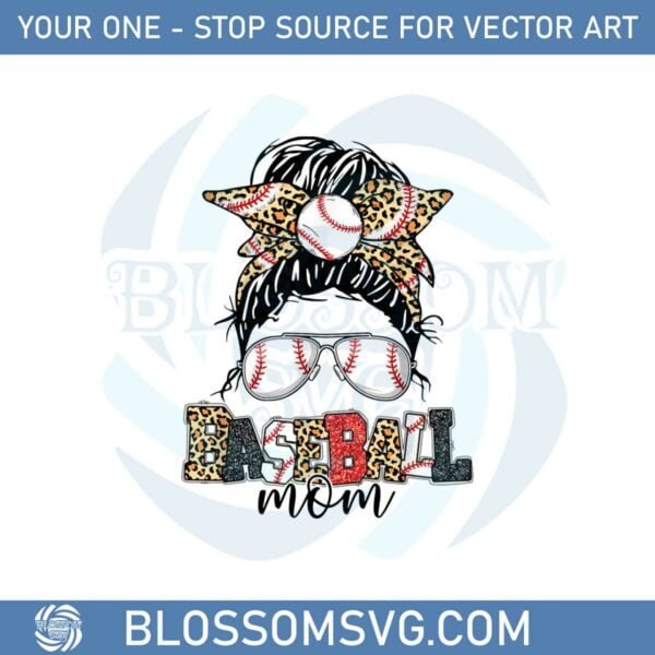 baseball-mom-happy-mothers-day-messy-bun-leopard-png