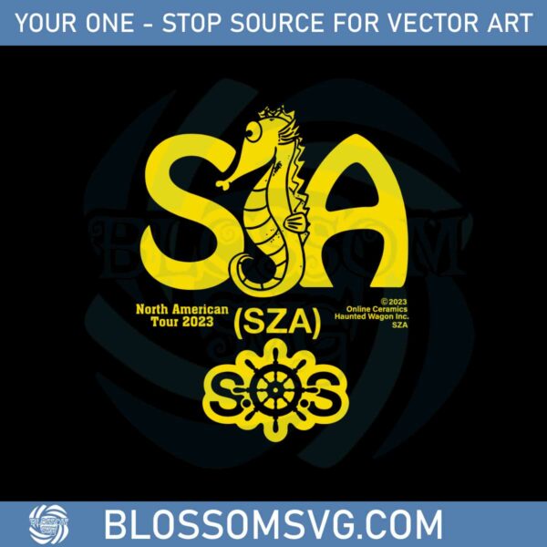 seahorse-tour-sza-north-american-tour-2023-svg-cutting-files