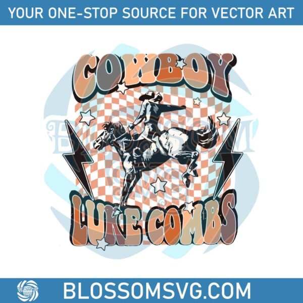 luke-combs-retro-country-music-cowboy-rodeo-svg-cutting-files