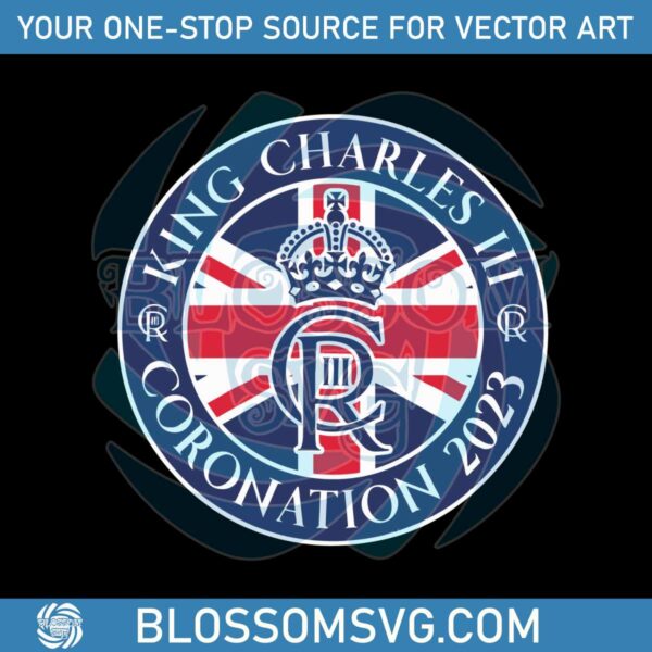 King Charles III Coronation Union Jack Logo SVG Cutting Files