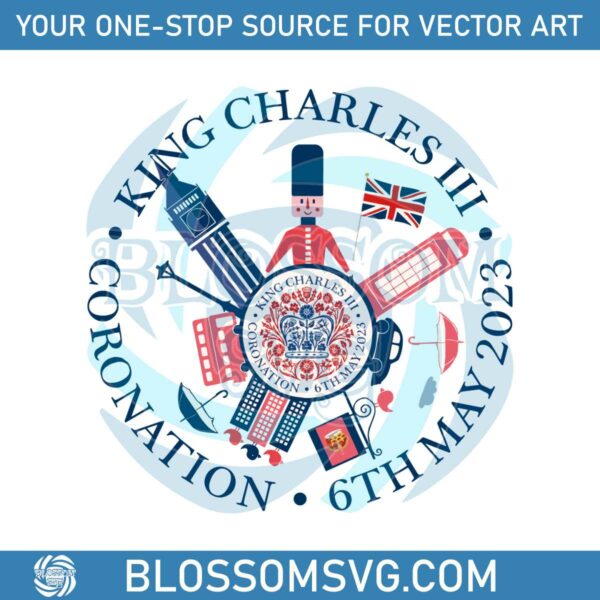 King Charles III London Coronation Emblem Street SVG Cutting Files