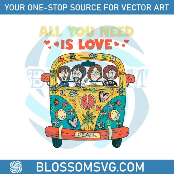 the-beatles-all-you-need-is-love-peace-love-the-beatles-svg