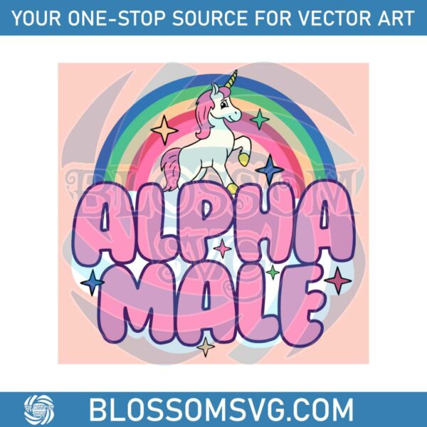 Ironic Alpha Male Unicorn Rainbow SVG Cutting Digital File