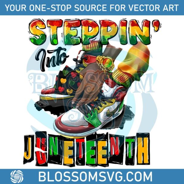 stepping-into-juneteenth-png-silhouette-sublimation-files