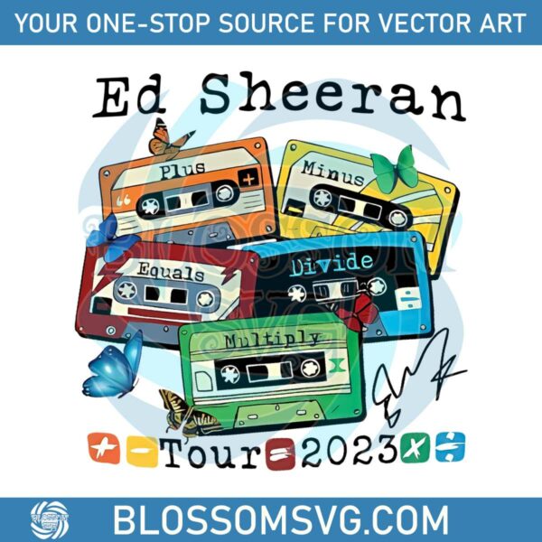 ed-sheeran-cassette-mathematics-america-tour-2023-music-concert-png