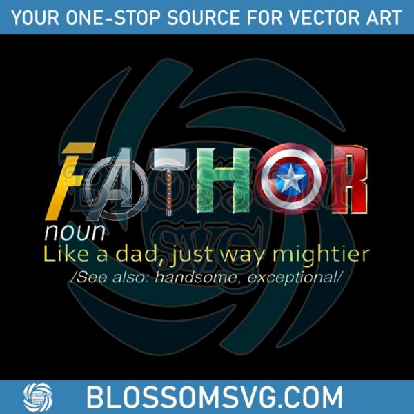Fathor Thor Avengers Superhero Fathers Day Png Silhouette Files