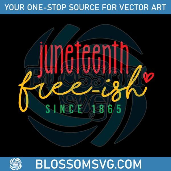 Juneteenth Freeish Since 1865 SVG Graphic Design Files
