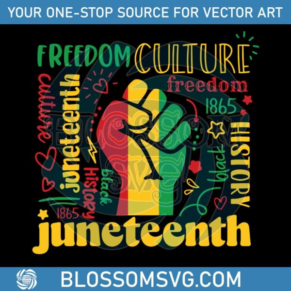 Black History Happy Juneteenth Day SVG Graphic Design Files