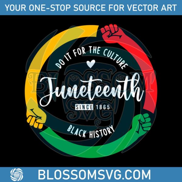 Do It For The Culture SVG Juneteenth 1865 SVG Cutting Files
