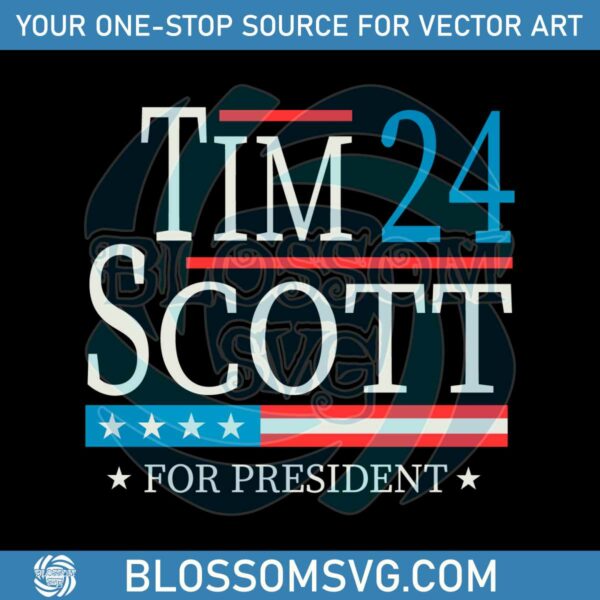 tim-scott-2024-for-president-election-campaign-us-flag-svg-cutting-file