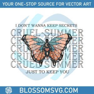 Cruel Summer Butterfly Taylor Lover SVG Graphic Design Files