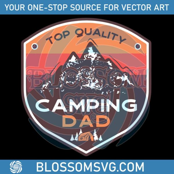 Vintage Retro Top Dad Camping Groovy SVG Graphic Design Files