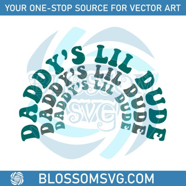 Dads Little Dude Retro Dad Lover SVG Graphic Design Files