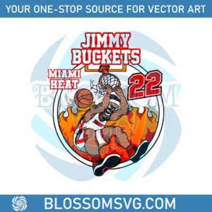 Miami Heat Basketball Jimmy Butler Cartoon Svg Cutting File