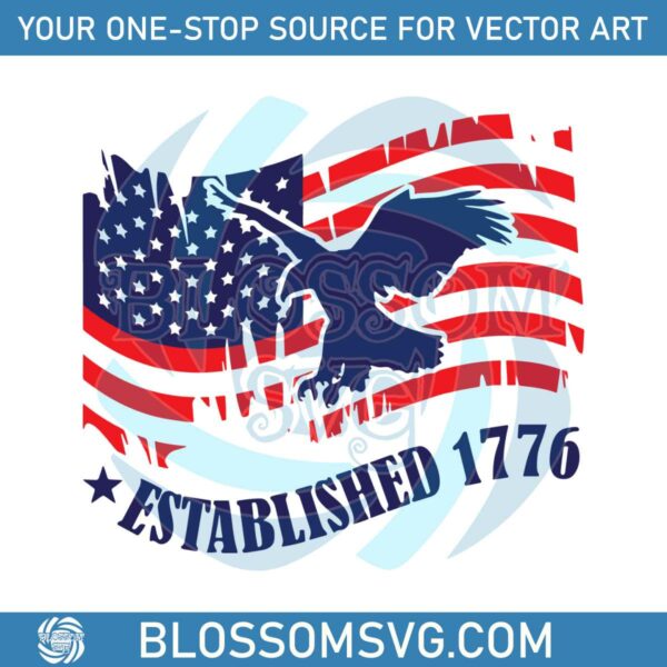 Established 1776 4th Of July SVG Graphic Design Files