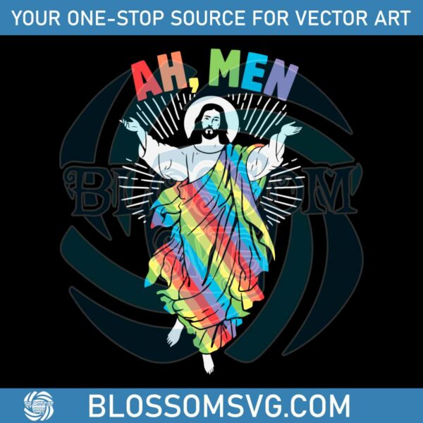 ah-men-rainbow-gay-jesus-christian-svg-graphic-design-files