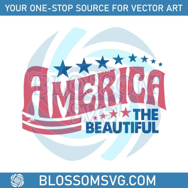 America The Beautiful Retro America SVG Graphic Design Files