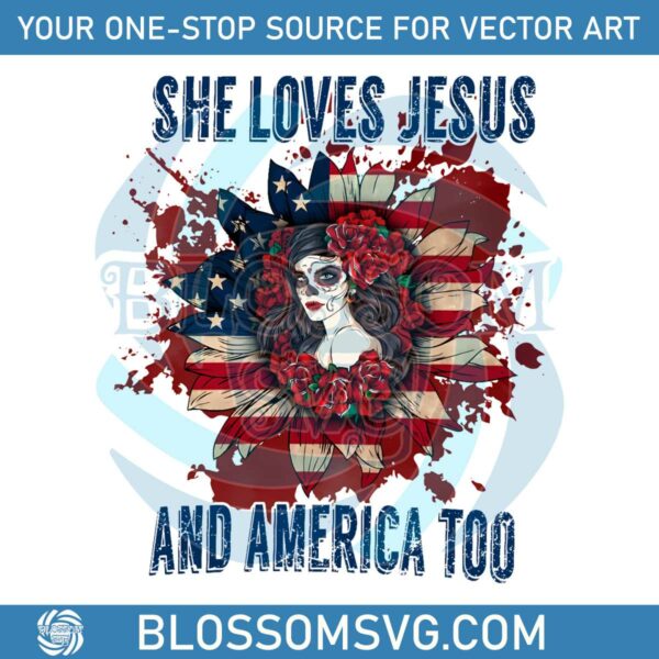 She Loves Jesus And America Too Png Silhouette Files