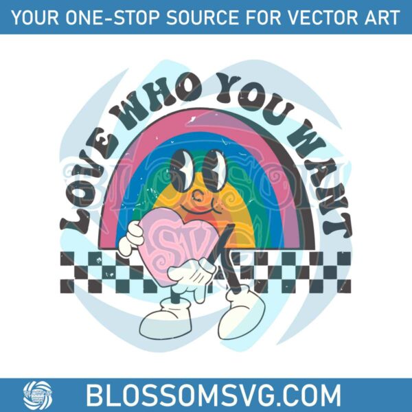love-who-you-want-retro-distressed-lgbtq-svg-cutting-file