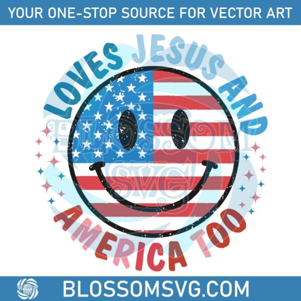 retro-usa-flag-smiley-face-loves-jesus-and-america-too-svg