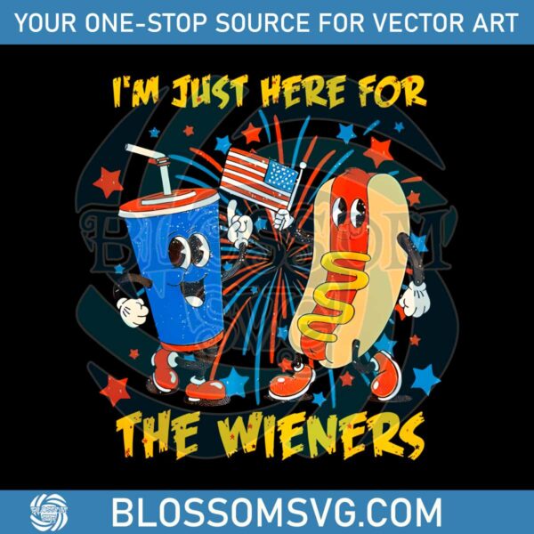 hot-dog-im-just-here-for-the-wieners-4th-of-july-png-file