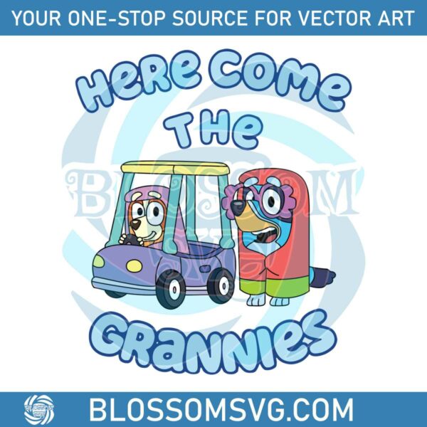 here-come-the-grannies-bluey-funny-svg-cutting-digital-file