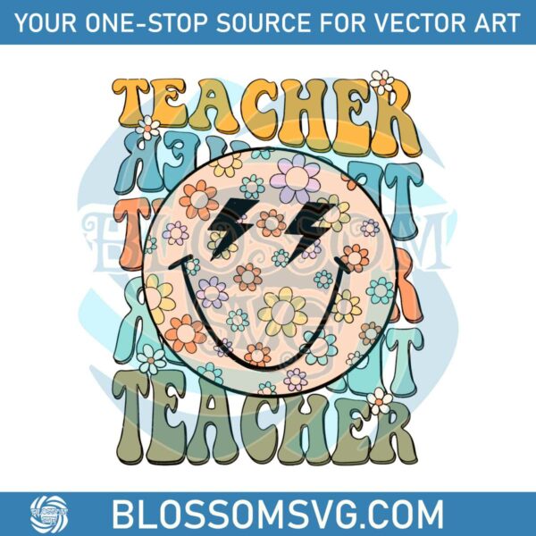 Retro Teacher Back To School SVG Cutting Digital File