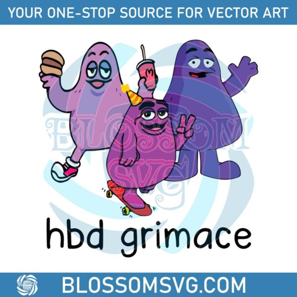 funny-hbd-grimace-grimace-meme-svg-graphic-design-file