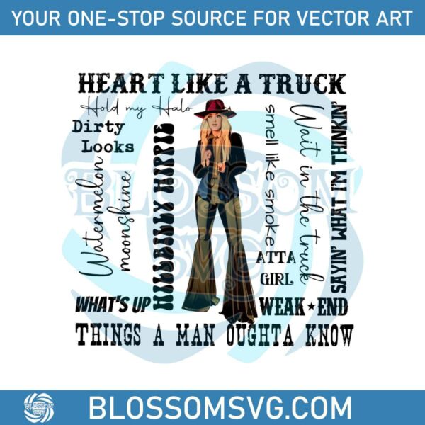 Heart Like A Truck Lainey Wilson Png Sublimation Download