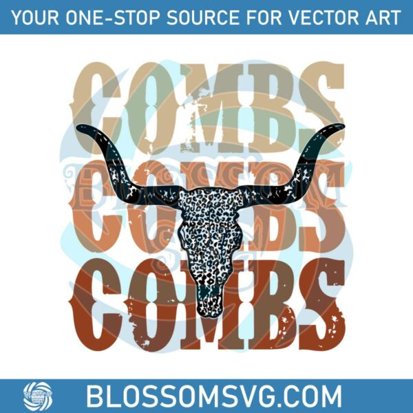 Combs Bullhead SVG Country Music Luke Combs SVG Cricut File