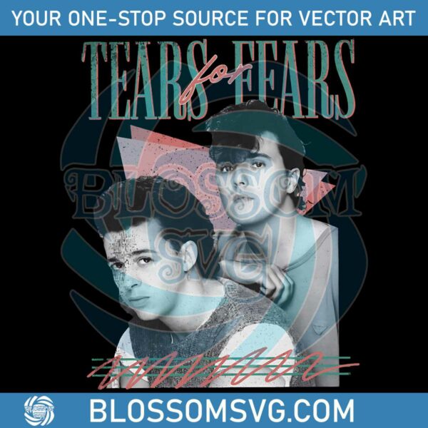 Faded Style 80s Tears For Fears PNG Sublimation Download