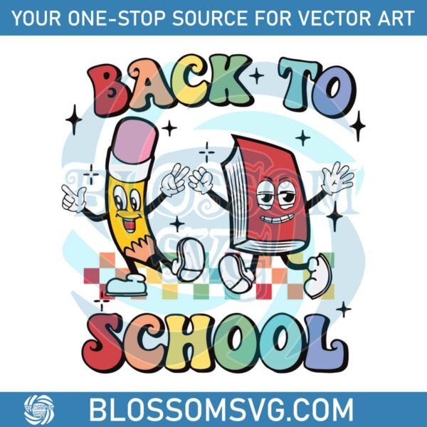 Retro Back To School Kids Boys And Girls First Day Of School SVG