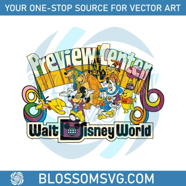 Walt Disney World Preview Center SVG Graphic Design File