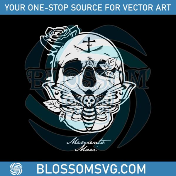 Memento Mori Tour SVG Floral Skull SVG Graphic Design File