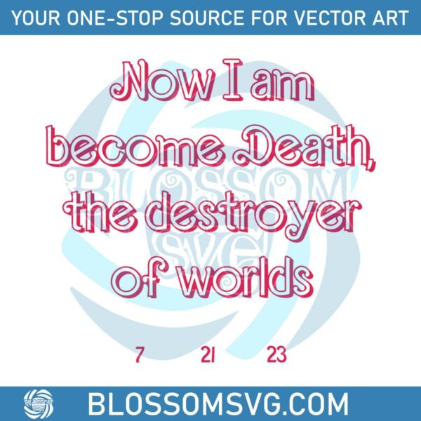 Barbie x Oppenheimer Become Death SVG Graphic Design File