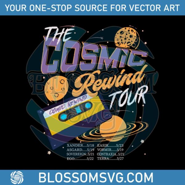 The Cosmic Tour Cassette SVG Guardians of The Galaxy SVG