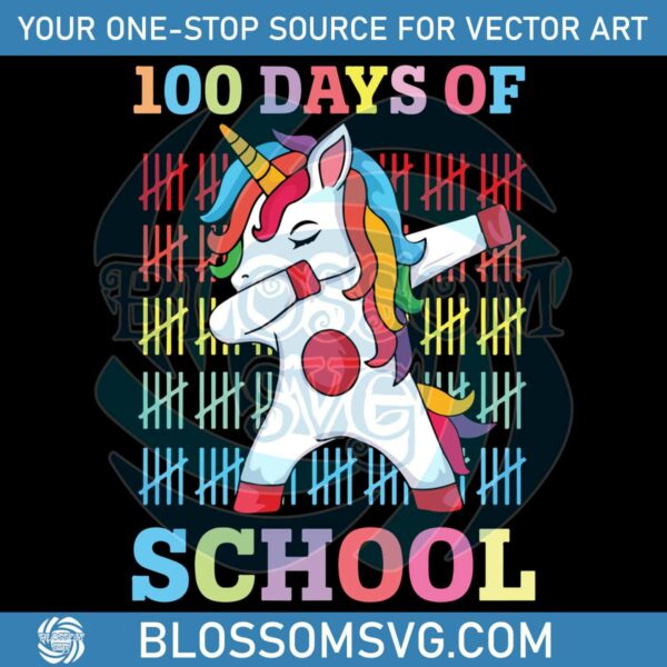 100 Days of School Funny Unicorn Back to School SVG Cricut File