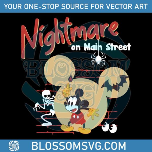 Nightmare On Main Street SVG Mickey Halloween SVG File