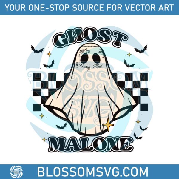 Funny Ghost Malone SVG Halloween Spooky Season SVG File
