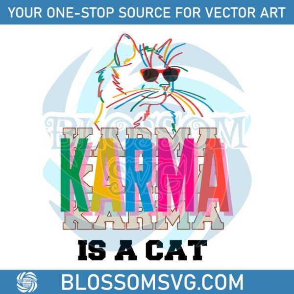 vintage-karma-is-a-cat-svg-taylor-swiftie-cat-svg-digital-file