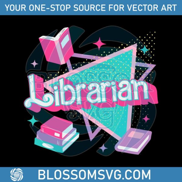Colorful School Librarian SVG Library Lover SVG Cutting File