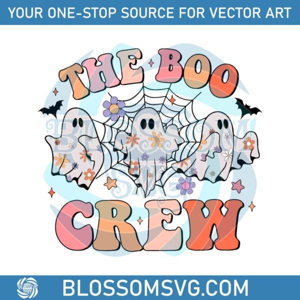 retro-floral-the-boo-crew-halloween-svg-graphic-design