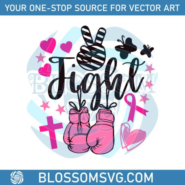Fight Breast Cancer Awareness Pink Wariors SVG Cricut File