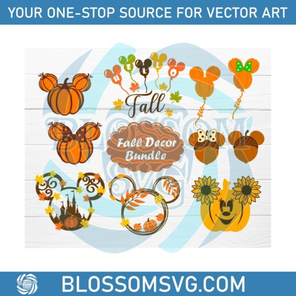 Bundle Happy Fall SVG Mickey Head Pumpkin SVG Download