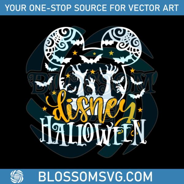Disney Halloween Mickey Face Spooky Vibes SVG Cricut Files