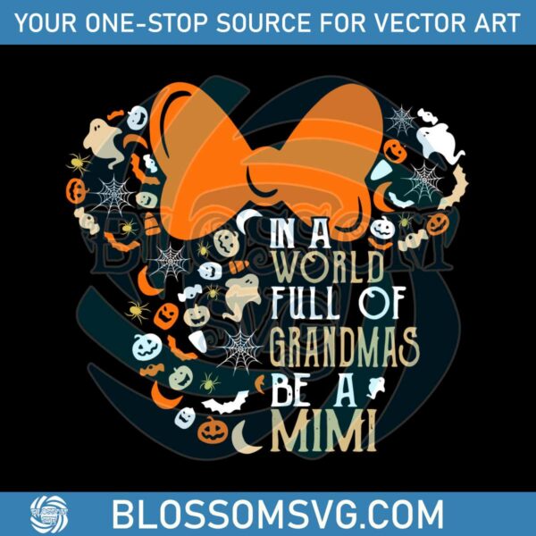 Be A Mimi Mickey Face Halloween SVG Cutting Digital File